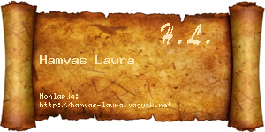 Hamvas Laura névjegykártya